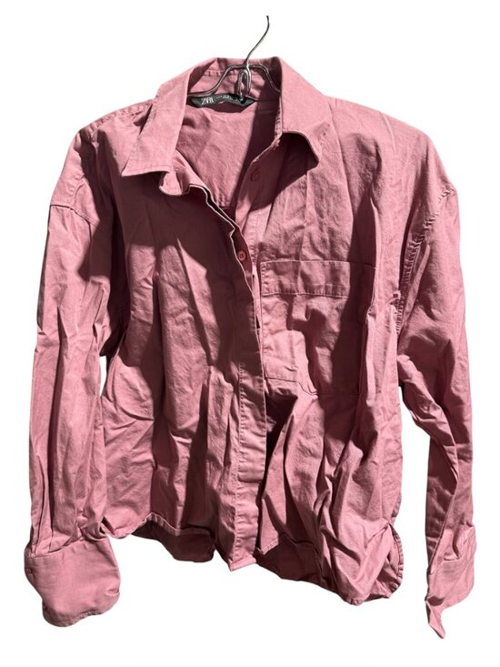 Zara Tops - Zara Pink Button Down Shirt Size Small
